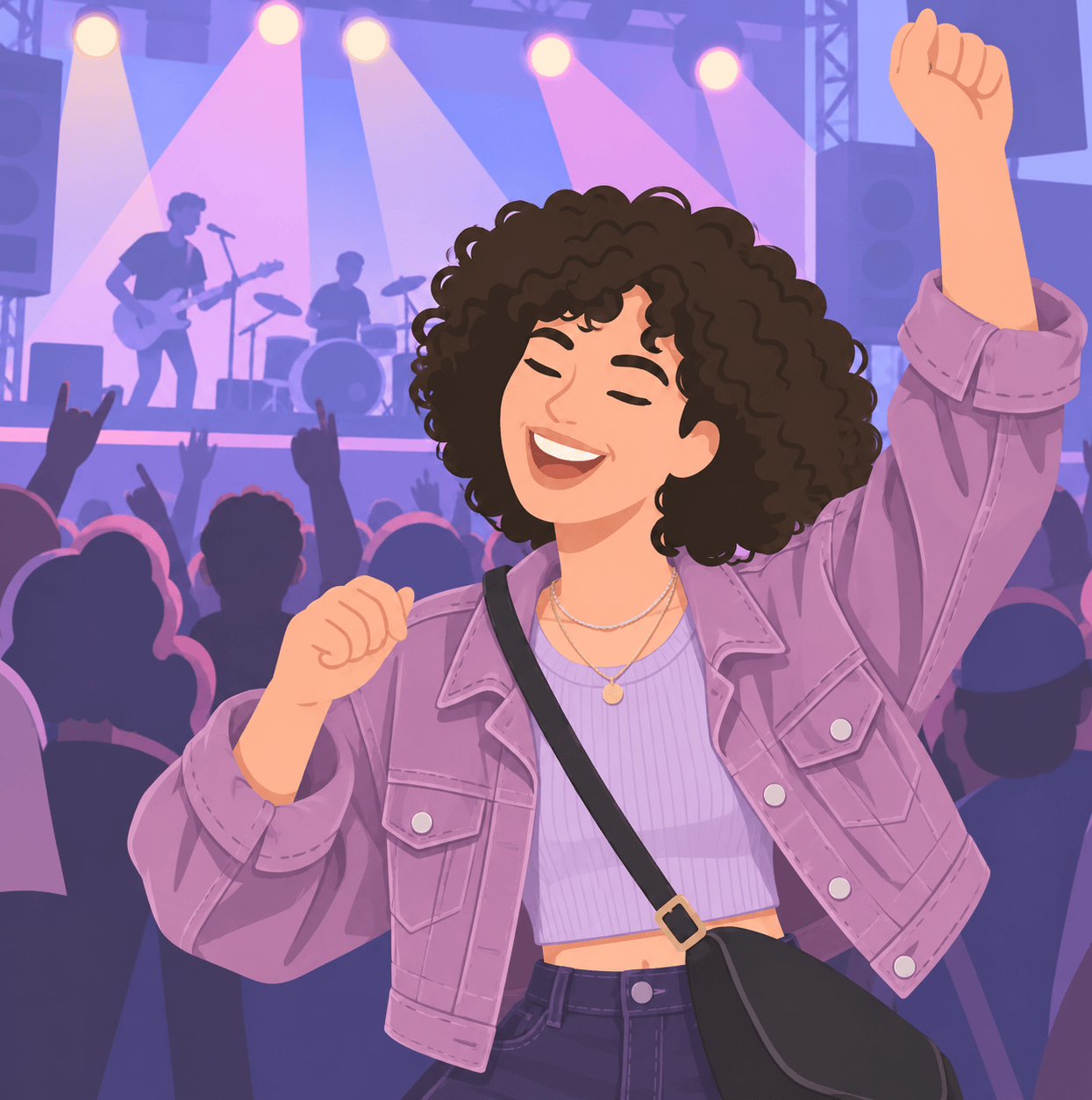 Persona disfrutando un concierto